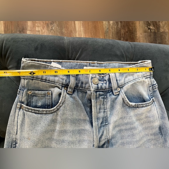 PacSun Baggy Wide Leg Raw Hem Jeans Size 25 Women’s - Picture 4 of 6